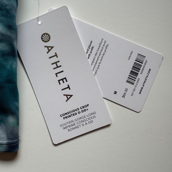 Athleta $64 Medium Conscious Crop Bra NWT - Picture 3 of 10